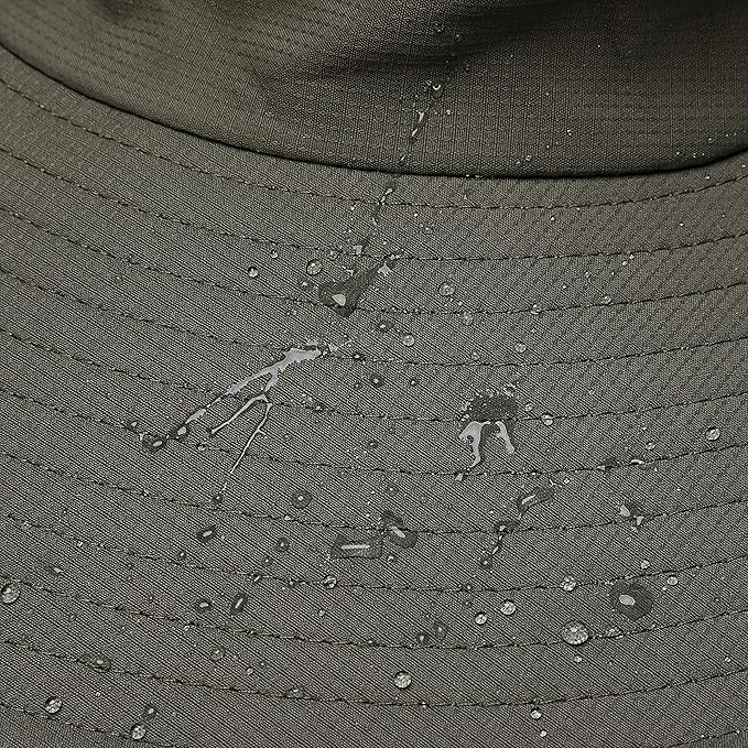 Womens Summer Sun Hat Beach Hat Wide Brim Outdoor UV Protection Hat Foldable Cool Mesh Ponytail Bucket Hat